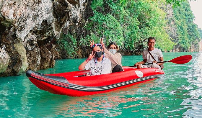 Phuket 3 Island 1 Day Kayak Tour by Big Boat (+Lunch)  (+ Hotel Transfer)