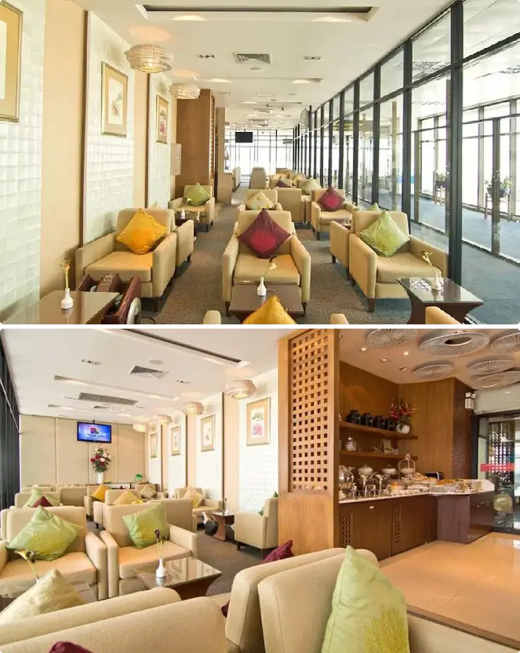 Comfortable seating area at The Coral Lounge in Phuket Airport