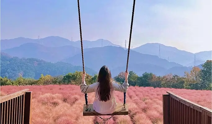Pocheon Sanjeong Lake + Bidulginang Cascade + Herb Island (+ Apple/Strawberry Farm options) 1 Day Tour - from Seoul