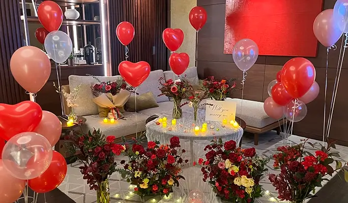 Romantic K-Drama Style Proposal Setup in Seoul