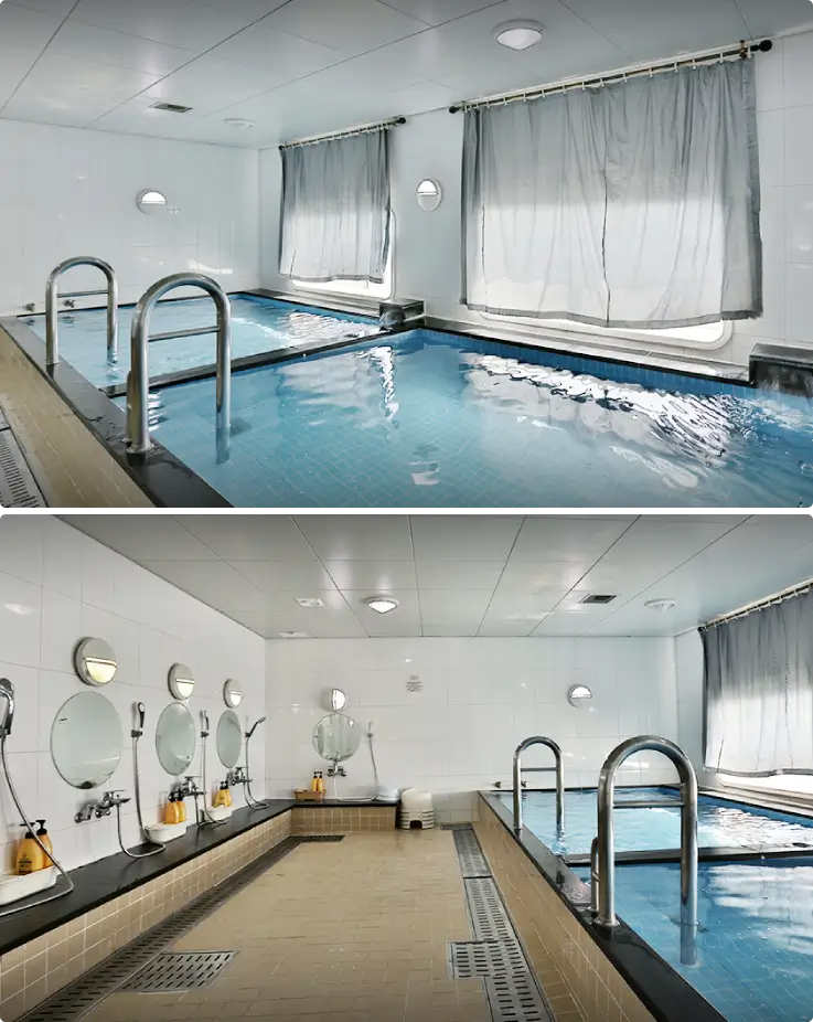 Public bath on the Pukwan Ferry between Busan and Shimonoseki.