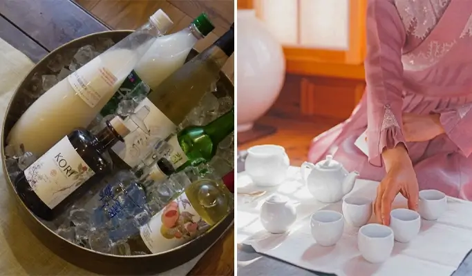 Korean Liquor Tasting/ Tea Ceremony in Hanbok at Bukchon