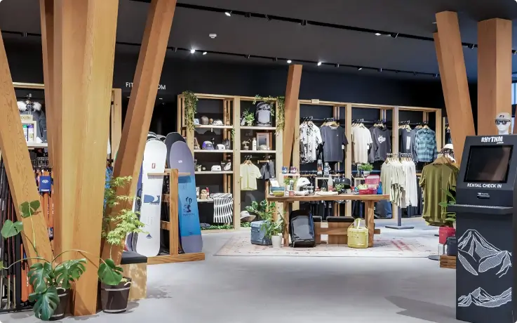 Rhythm Hirafu premium ski rental shop in Niseko