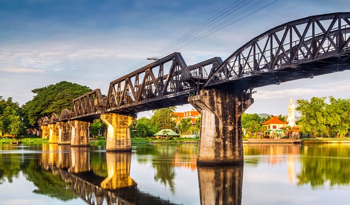 Damnoen Saduak Floating Market & River Kwai 1 Day Tour - from Bangkok