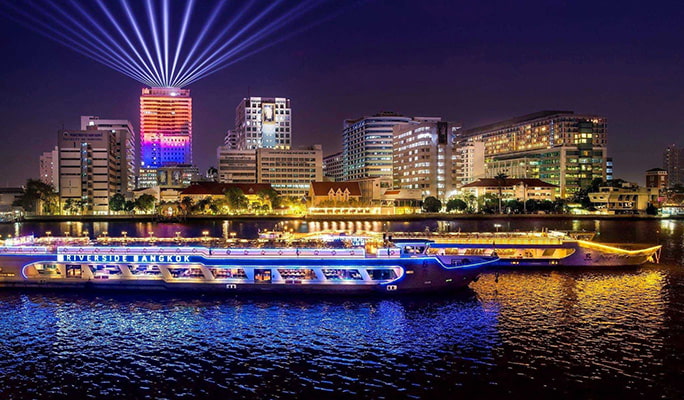Riverside Carnival Dinner Cruise by Riverside Bangkok Hotel (+ International & Thai Seafood Buffet)