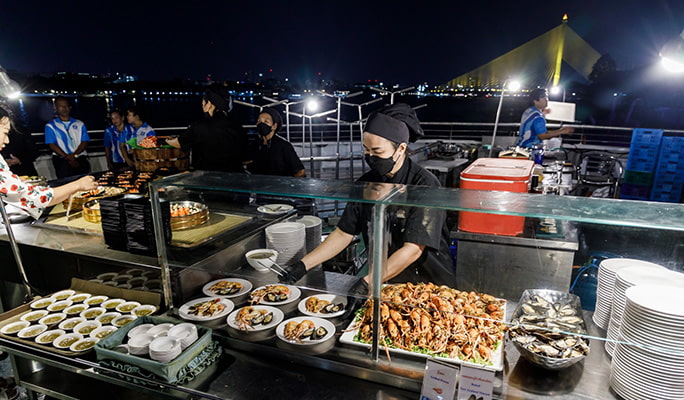 Riverside Carnival Dinner Cruise by Riverside Bangkok Hotel (+ International & Thai Seafood Buffet)