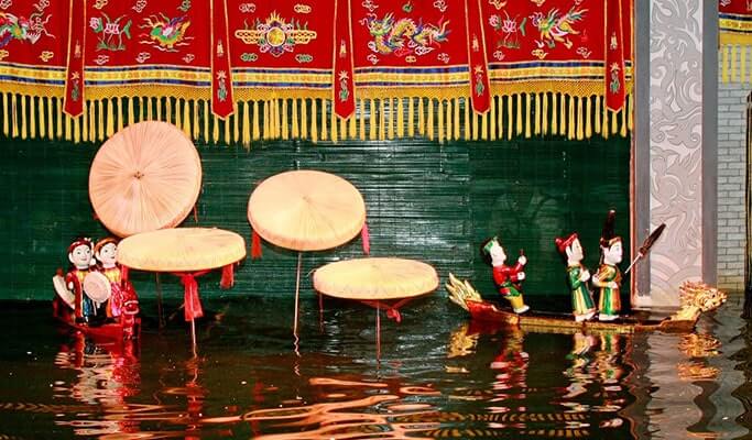Golden Dragon Water Puppet Show + Cyclo (rickshaw) Ride +  Saigon River Dinner Cruise 1 Day Tour