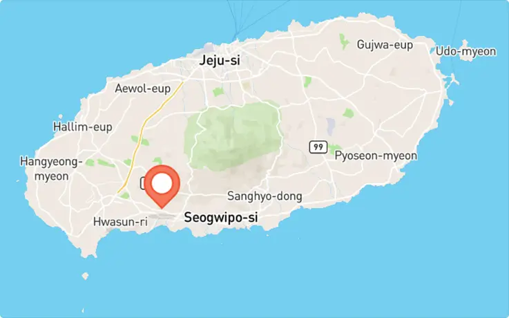 Alive Museum and Tangerine Kart in Seogwipo map