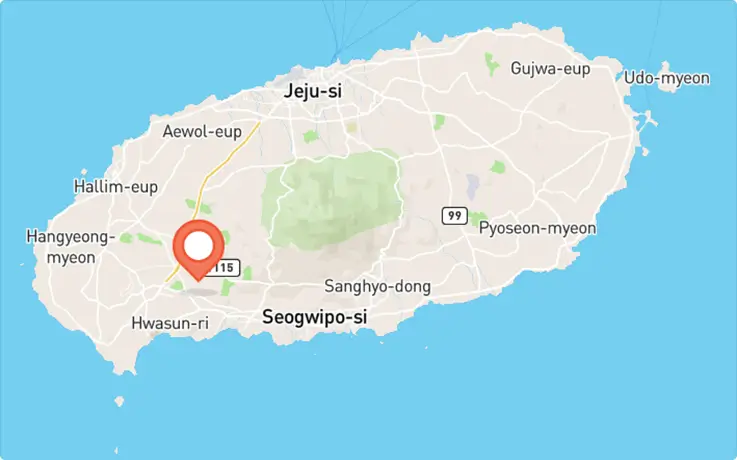 Jeju Glass Museum in Seogwipo map