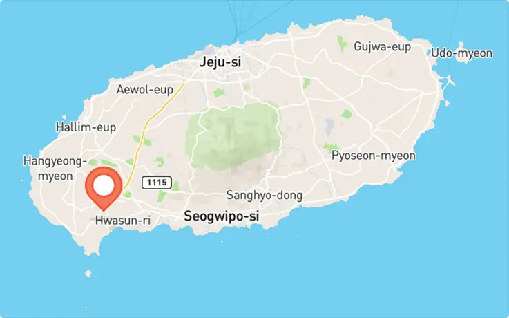 Sanbangsan Mountain Carbonate Hot Springs in Seogwipo map