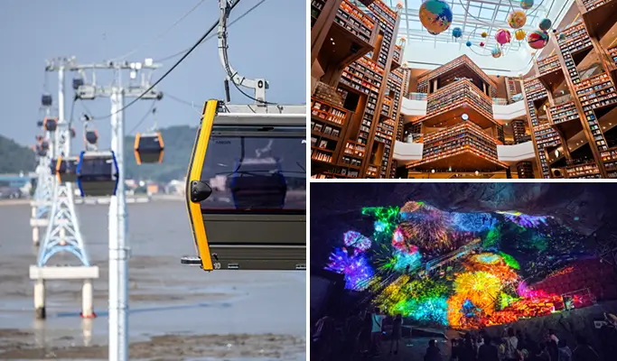 Seohaerang Jebu Marine Cable Car + Starfield Suwon + Gwangmyeong Cave 1 Day Tour - from Seoul (EG Tour)