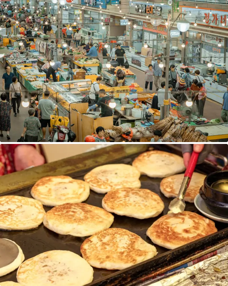 Seongju Traditional Five-Day Market with local food stalls and fresh Korean produce