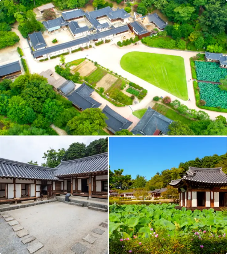 View of Seongyojang House, a typical upper class residence during the Joseon period.