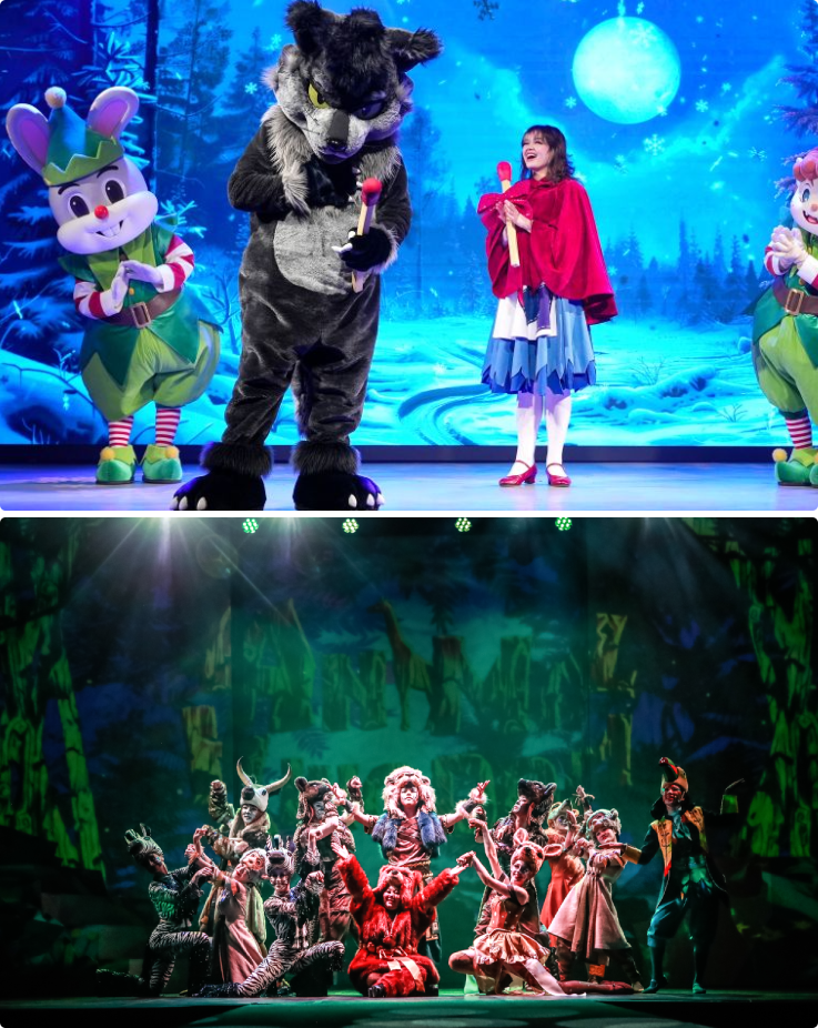 Children's puppet shows and musicals playing at Seoul Land.