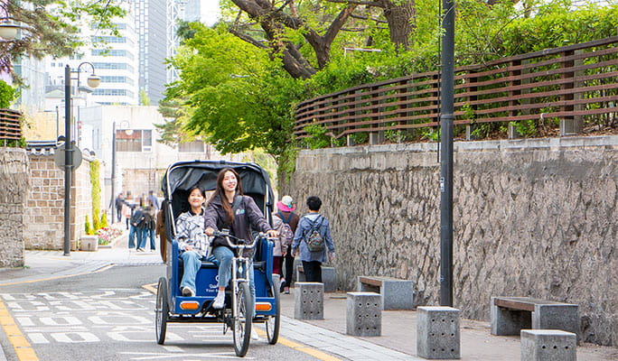ソウル自電車タクシーツアー