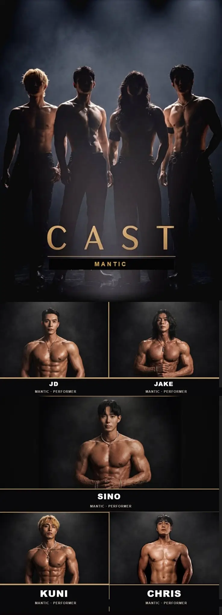 Cast of Sexy Man Standing Show Musical