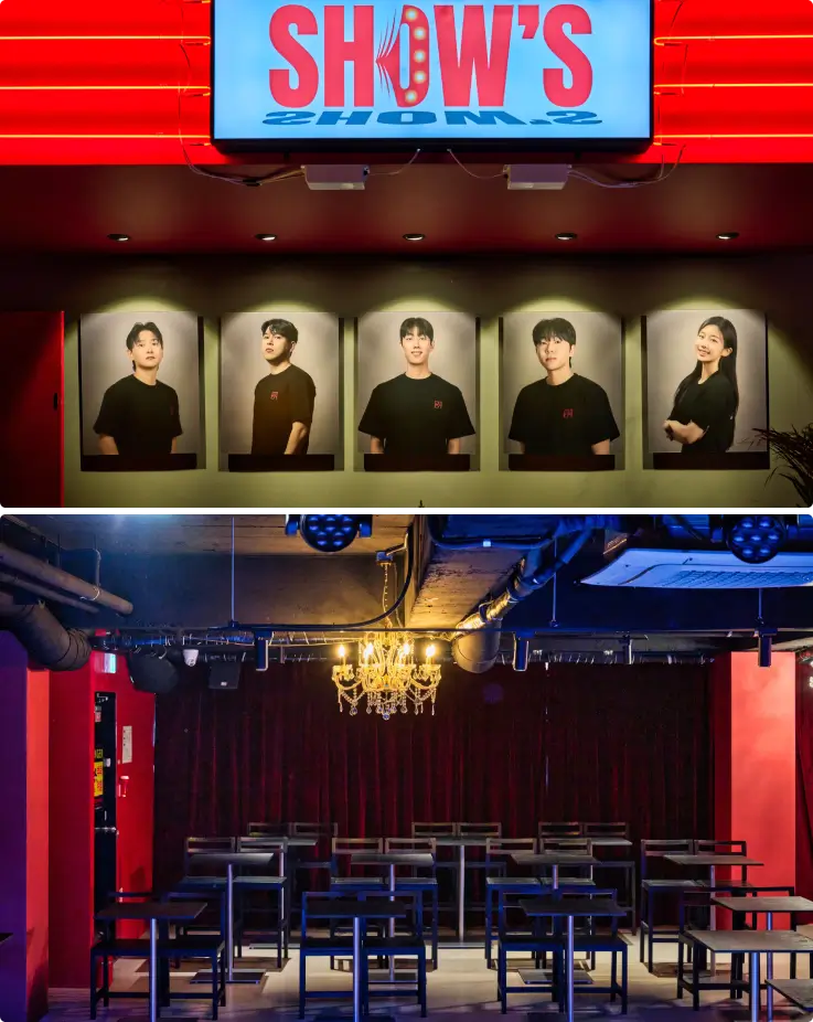 Interior of Shows, Korea's first action performance pub.