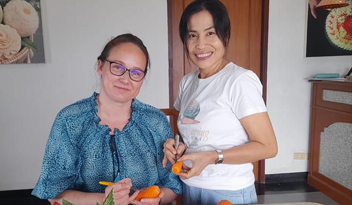 Traditional Thai Fruit and Vegetable Carving Class by Siam Carving Academy in Bangkok