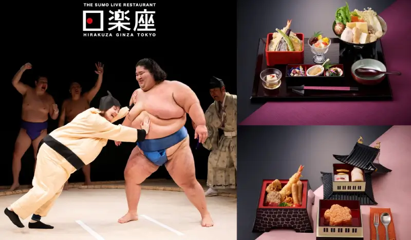 The Sumo Live Restaurant Hirakuza Ginza Tokyo: Sumo Show with Meal Plan
