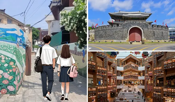 Suwon Hwaseong Fortress + Haengnidan-gil Street + Starfield 1 Day Tour - from Seoul