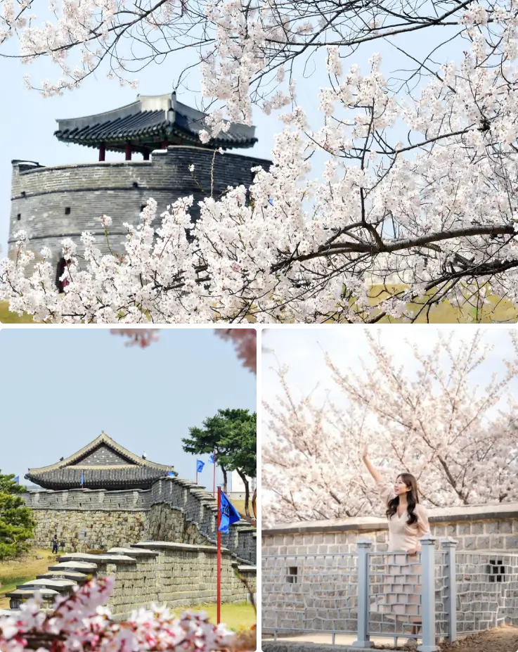 Hwaseong Haenggung palace complex with Banghasuryujeong pavilion in Suwon.