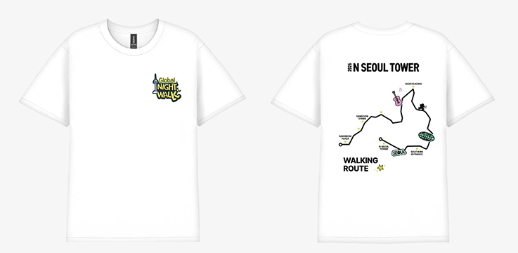 Souvenir T-shirt for N Seoul Tower Global Night Walk