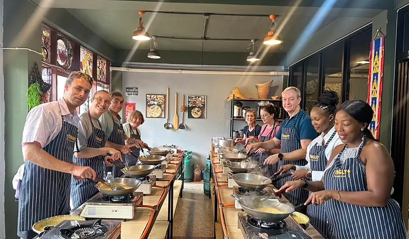 Thai Cooking Class in Bangkok by Tingly Thai Cooking School (+ Market Tour option)