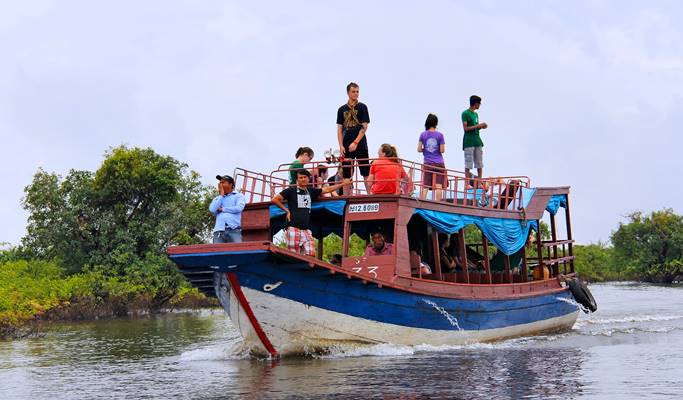 Siem Reap Tonle Sap Lake & Chong Khneas Floating Market Tour (Half Day)