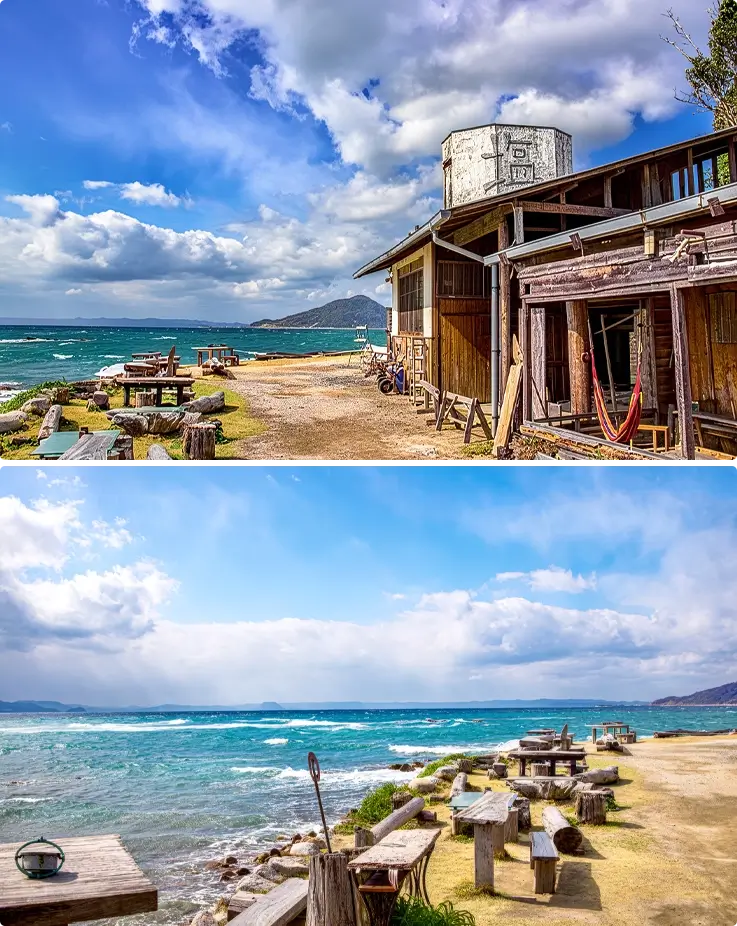 Coastal views from the Tottan Salt Factory
