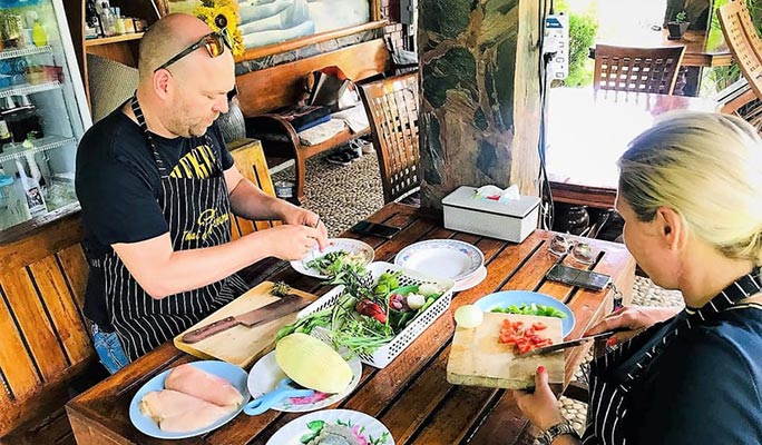 Traditional Thai Cooking Class + Local Market Tour by Pui's Thai Cooking Class in Khao Lak (+ Hotel Transfer)
