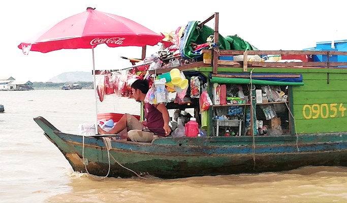 Siem Reap Royal Residence + Wat Damnak Pagoda + Tonle Sap Lake + Local Markets Tour (Half Day)