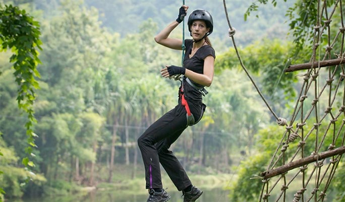 Tree Top Adventure Park Koh Chang: Zipline + Rope Bridges + Tarzan Swing (+ Hotel Transfer option)