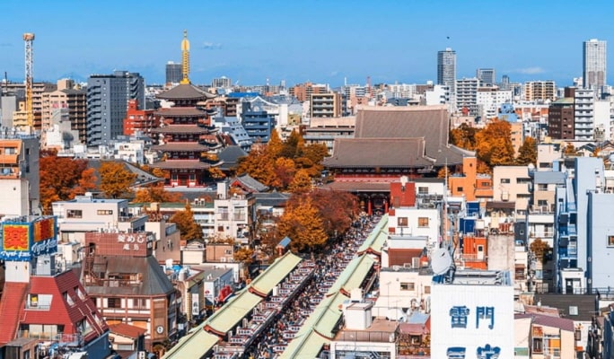 Tokyo City 1 Day Group Tour (Sensoji + Imperial Palace + Odaiba + Onsen)