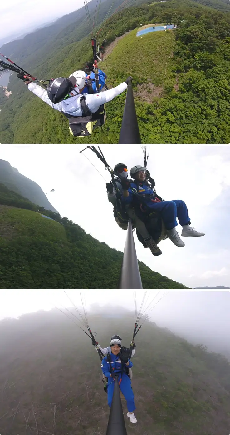 Tandem paragliding in Ulsan, Korea