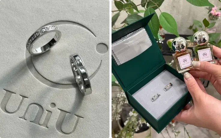 Custom rings and perfume made at UNIU Rings Hyehwa branch