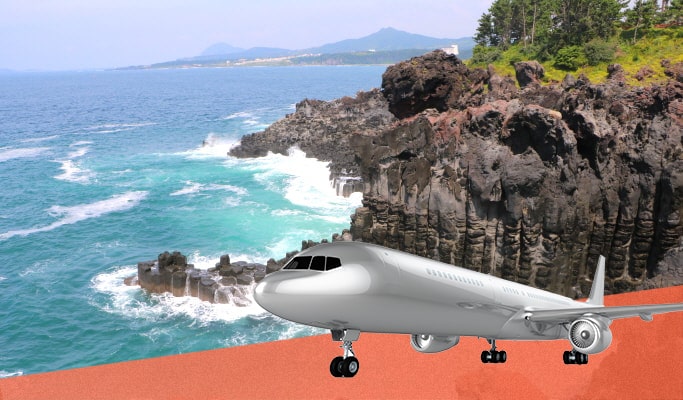 釜山から済州島への日帰りツアー（往復航空券＆団体ツアー込み）