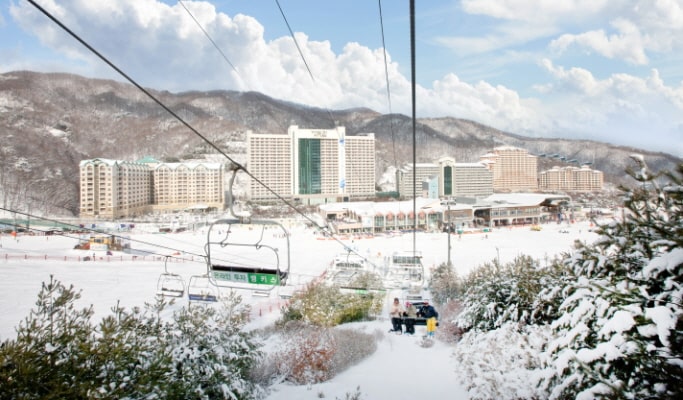 Vivaldi Park Ski Resort & Eobi Ice Valley: 1 Day Ski/Snowboard/Sled Tour - from Seoul