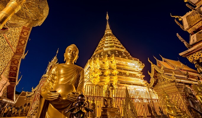 Wat Umong & Wat Phra That Doi Suthep Evening Tour in Chiang Mai (Join-in/Private)