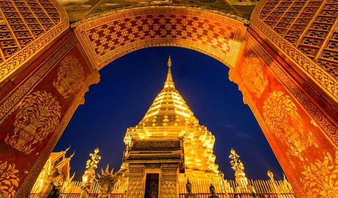 Wat Umong & Wat Phra That Doi Suthep Evening Tour in Chiang Mai (Join-in/Private)