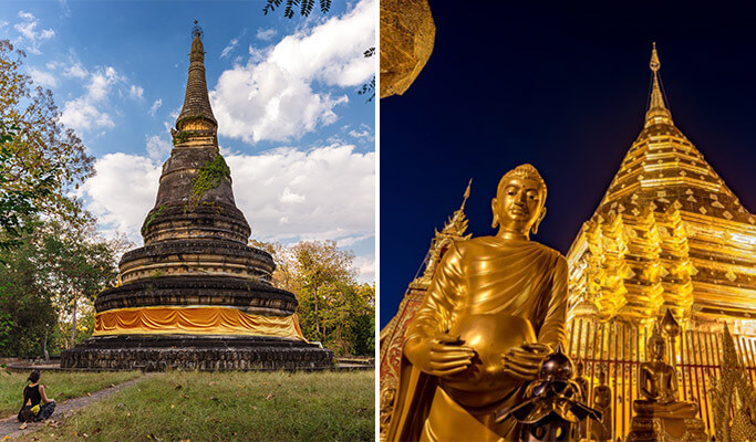 Wat Umong & Wat Phra That Doi Suthep Evening Tour in Chiang Mai (Join-in/Private)