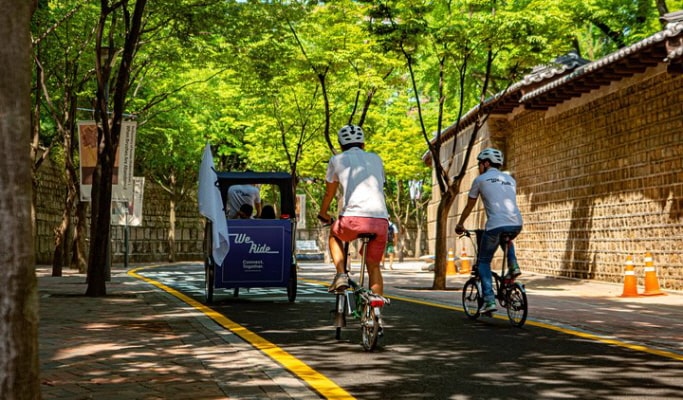 Seoul VIP Pedicab Tour: Gyeongbokgung, Bukchon Hanok Village, and more