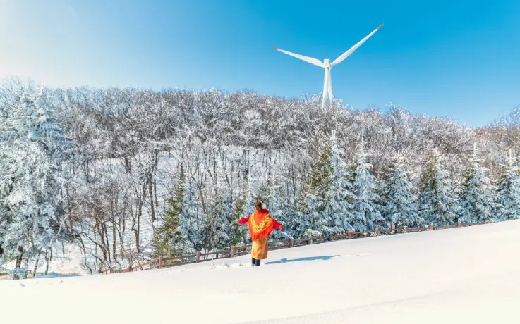 Samyang Roundhill's snow-covered hills in the winter