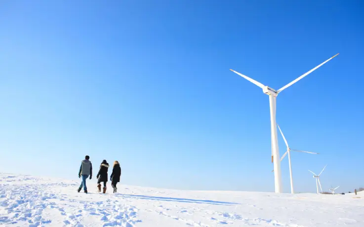 Samyang Roundhill's snow-covered hills in the winter