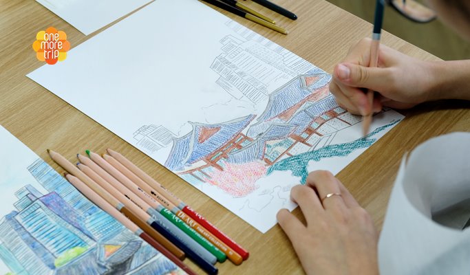自分だけの韓国を描いてみよう！アクリル画ワンデークラス