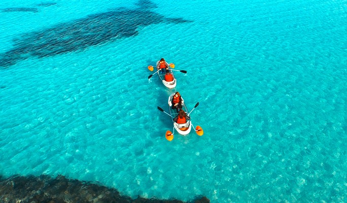 Transparent Kayaking on Jeju Island's Beautiful Emerald Ocean