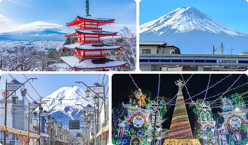 [Winter Special] Mt. Fuji Popular Spots & Sagamiko Illumination 1 Day Tour from Tokyo