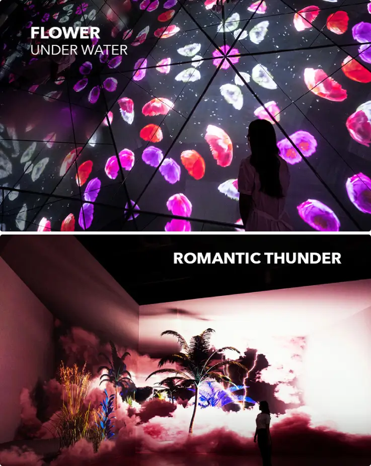 Media art installations at Yeosu Arte Museum.