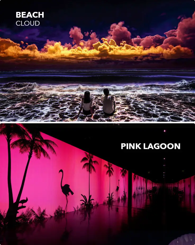 Media art installations at Yeosu Arte Museum.