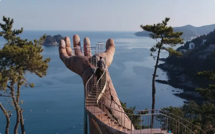 Hand of Midas at Yeosu Art Land Culture and Resort.